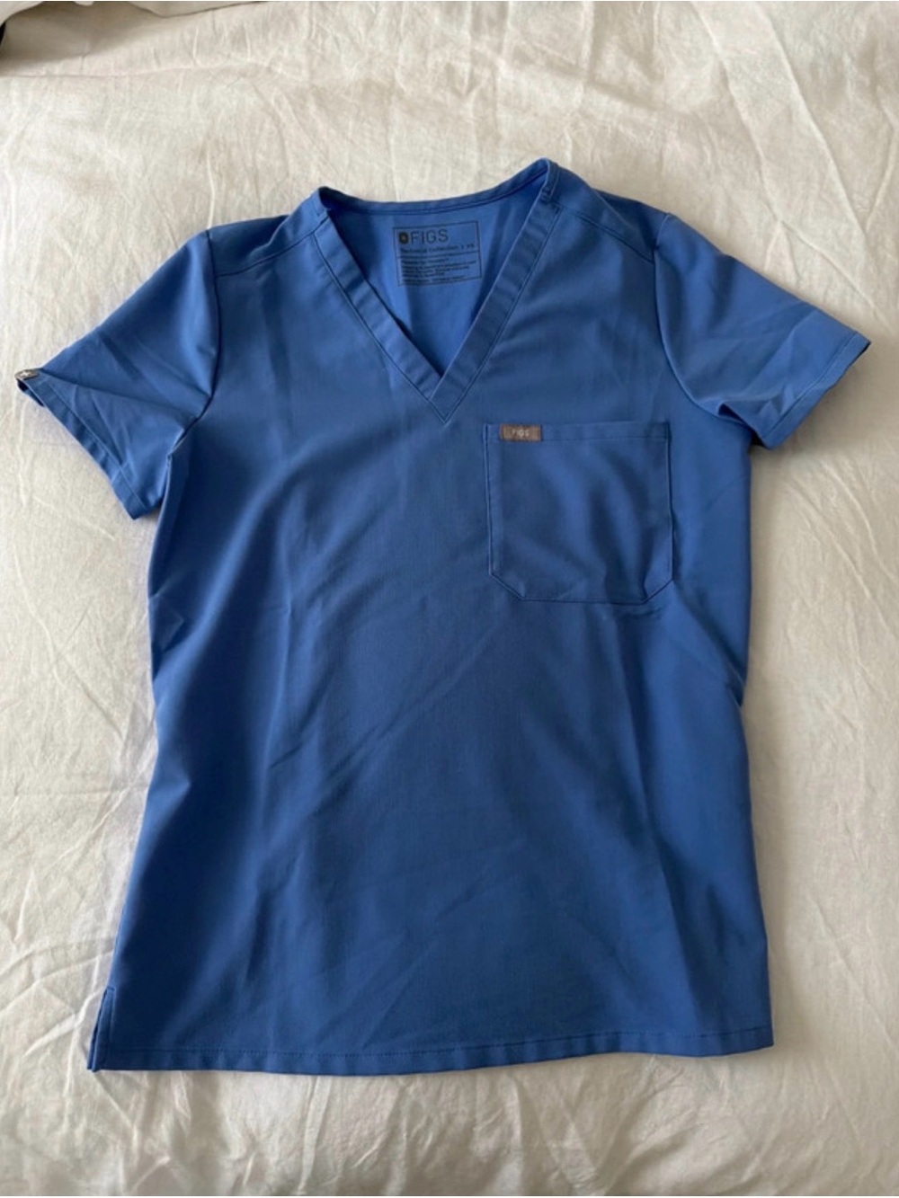 Figs Women’s Catarina XS Top in Cecil Blue